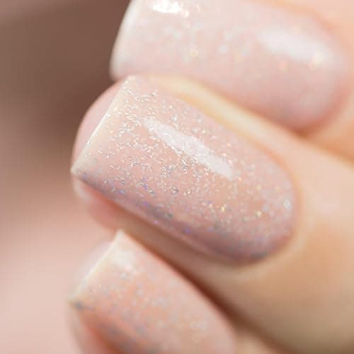 ILNP Birthday Suit - Cashmere Pink Holographic Nail Polish, Neutral Nude, Chip Resistant Manicure, Non-Toxic, Vegan, Cruelty Free, 12ml thumbnail 7