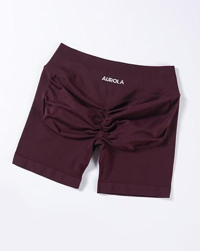 AUROLA Influence Workout Shorts for Women,2.5 3.5 4.5 5.5 6.5 No Roll Up Squat Proof Scrunch Seamless Compression Gym Short thumbnail 2