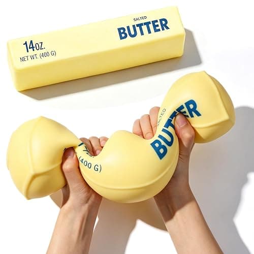 10in Giant Butter Squishy, Extra Large 14oz Big Jumbo Butters Squeeze Stress Balls, Slow Rising Fun Butter Stick for Anxiety Relief Fidget Adults (A-1pcs Butter Squishy) - Image 1