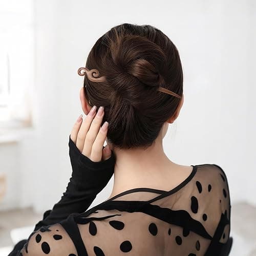Ngdhkd 8 Pieces Wooden Hair Sticks Chinese Chopstick Hair Pins for Women Bun Maker Retro Classic Pattern Hair Sticks for Women Long Hair Handmade Chignon Maker Hair Accessories (Brown) thumbnail 6