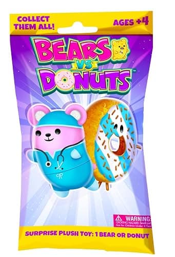 Bears vs Donuts 2 Pack Mystery Bags 4in Bean Filled Plushies: Collectibles (Styles Will Vary) - Image 1