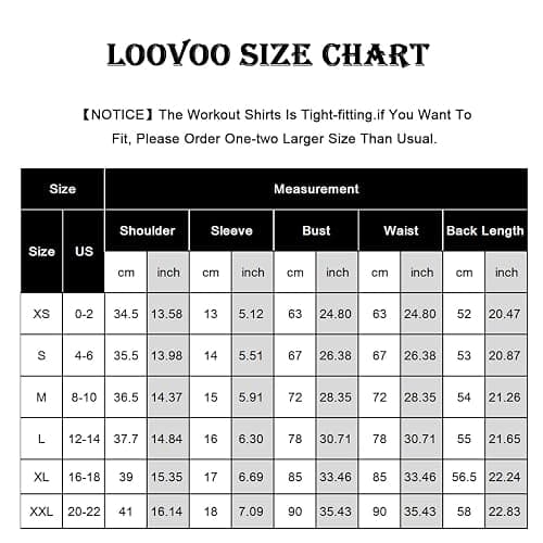 Loovoo Women Workout Shirts 1/2/3 Pack Athletic Compression Tee Dry Fit Yoga Gym Basic Tops thumbnail 5