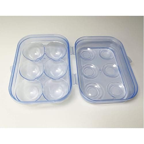 JAMOR 6 Grid Egg Storage Box Refrigerator Crisper Egg Protection Box Portable Egg Carriage Container For Camping Picnic Essential (Blue) thumbnail 8
