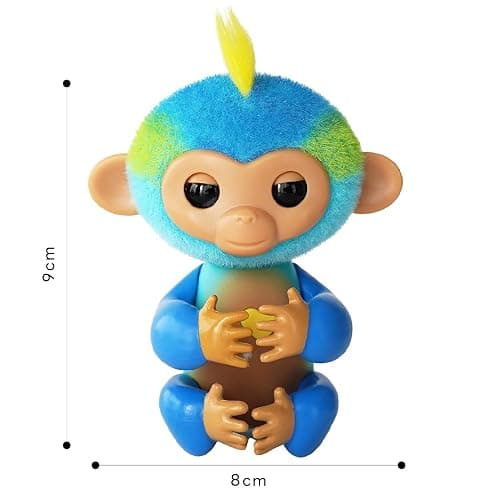 Fingerlings 2023 NEW Interactive Baby Monkey Reacts to Touch – 70+ Sounds & Reactions – Leo (Blue) thumbnail 3