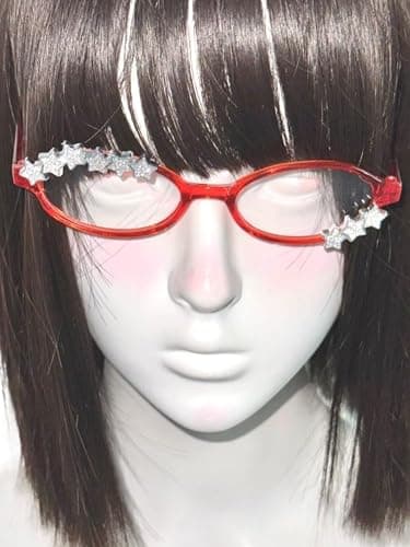 Xiulaiyi Gyaru Accessories Y2k Fake Glasses Cutecore Kawaii Stuff 2000s Vintage Harajuku Sunglasses Whimsy Twee thumbnail 2