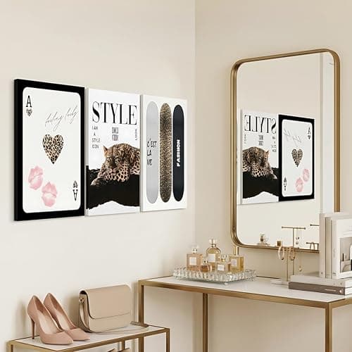 ZBMYYGO 3Pcs Black Trendy Leopard 8Ball Skateboard Wall Art 12X16in Framed | Vintage Fashion Preppy Funky Cheetah skateboard Lucky 8Ball Artwork Posters Print for Bedroom LivingRoom Bathroom Decoration thumbnail 6