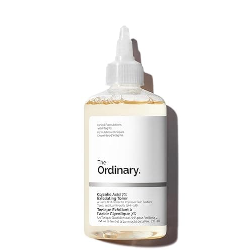 The Ordinary Glycolic Acid 7% Exfoliating Toner, Brightening and Smoothing Daily Toner for More Even-Looking Skin Tone - 3.4 Fl Oz (Pack of 1)