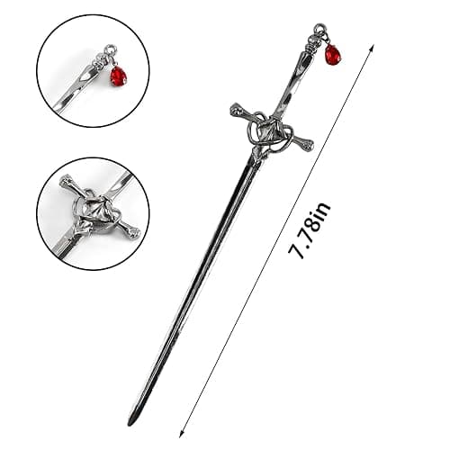 4Pcs Ancient Style Sword Hair Chopsticks Chinese Style Hair Sticks for Bun Hair Long Hair Classic Vintage Flower Hair Sticks Women Girl Gifts thumbnail 4