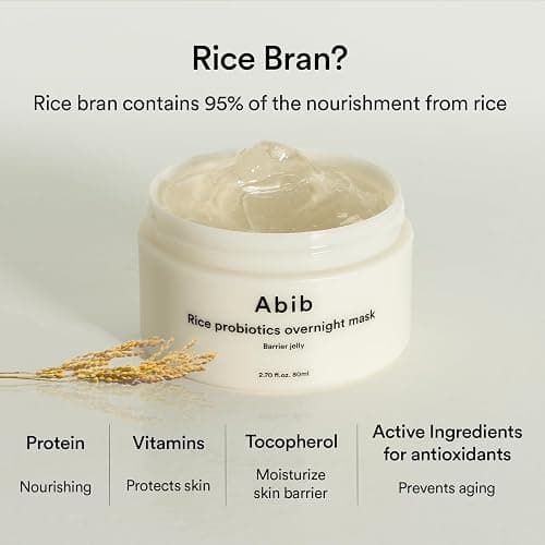 Abib Rice Probiotics Overnight Mask Barrier Jelly 2.7 fl oz I | Korean Overnight Sleeping Mask Cream Moisturizer for Glass Skin Slugging (Rice Probiotics/Barrier Jelly) thumbnail 5