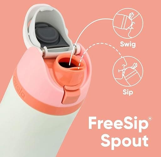 Owala FreeSip Insulated Stainless Steel Water Bottle with Straw for Sports, Travel, and School BPA-Free Sports Water Bottle, 40 oz, Boneyard thumbnail 5