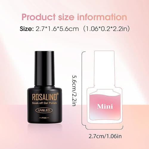 ROSALIND 30pcs Jelly Gel Polish Set, 26 Colors Translucent Nude Pink Neon Gel Nail Polish Set with Sheer Matte Glossy Glitter Effects for Nails with Base Gel Top Coat Salon DIY Home thumbnail 9