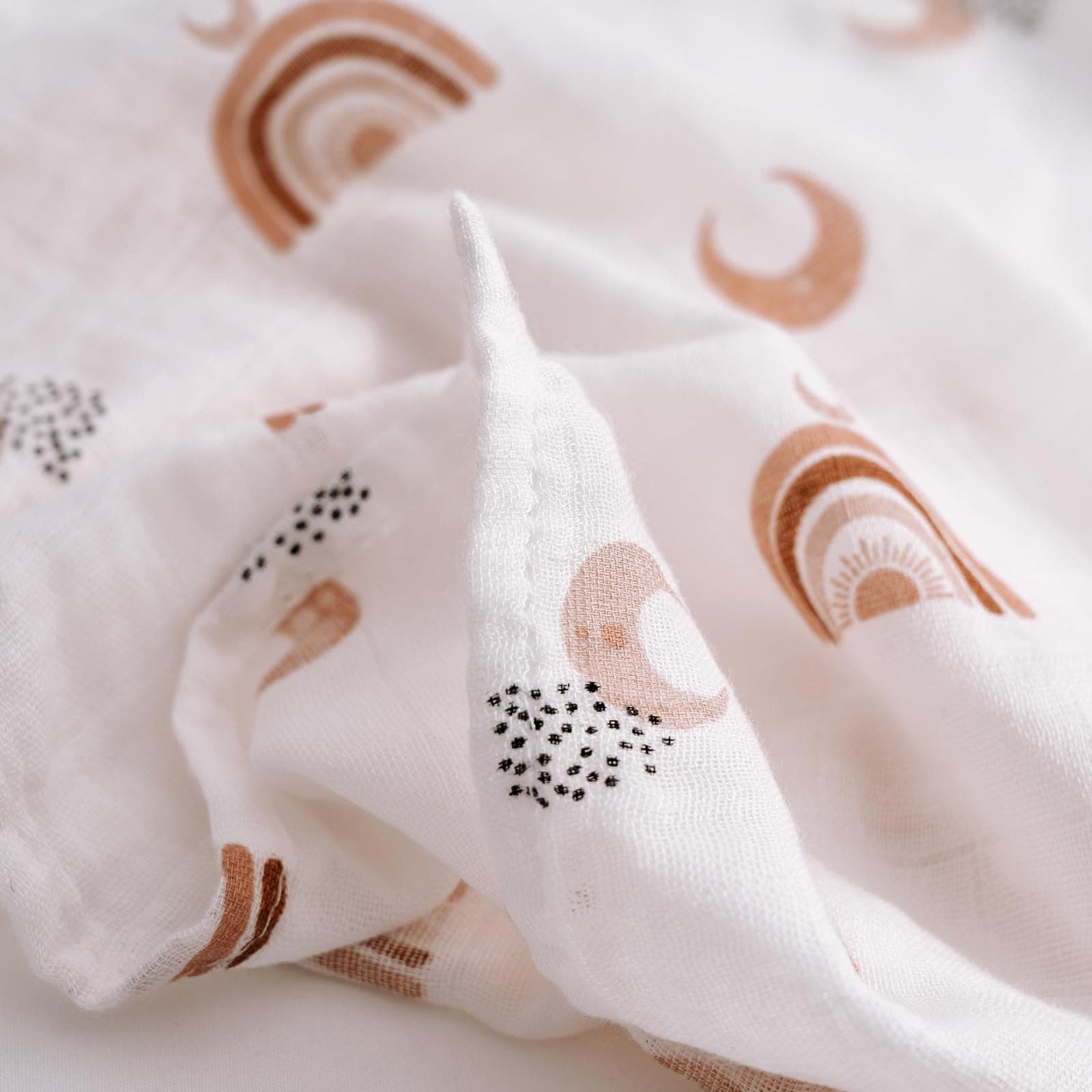 GLLQUEN BABY Manta de recepción para niño de algodón de muselina, mantas para envolver para niña recién nacida, cuadradas, transpirables y suaves, mantas de bebé delgadas de tela, doble absorbente thumbnail 5