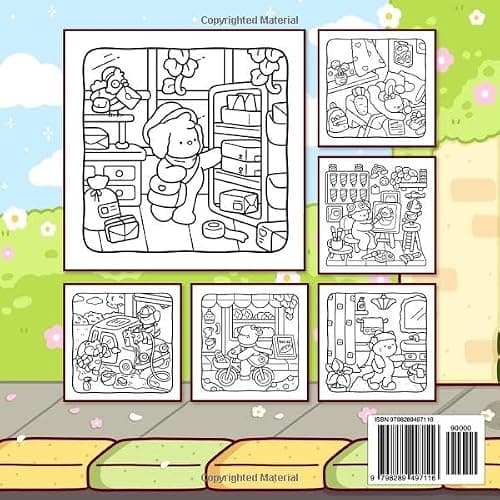 Calm Days: Coloring Book for Adults and Teens Featuring Cozy Animal Friends in Soft Moments and Self-Love Routines for Relaxation thumbnail 2