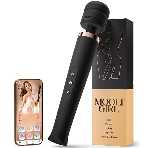 MOOLIGIRL Sex Toys Women, Adult Sex Toy App Control, Powerful Quiet Motor, Vibrator Wand 4 Speeds & 5 Vibration Patterns, Cordless & Waterproof Wand Massager for Solo & Couple Full-Body Stimulation - Image 1