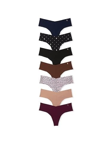 Victoria's Secret Women's No Show Thong Underwear, Panties for Women, Multi Pack (XS-XXL) - Image 1