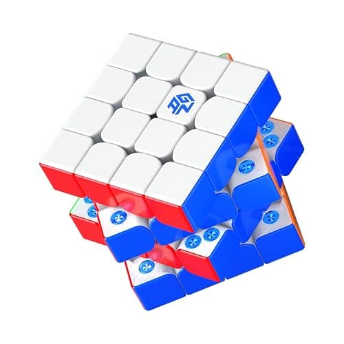 GAN 460 M V2, 4x4 Speed Cube Magnetic Speedcube Dual-Layer Structures Puzzle Omni-Magnetic Architecture 160 Magnets Fidget Toy for Kids Adults, UV Version - Image 1
