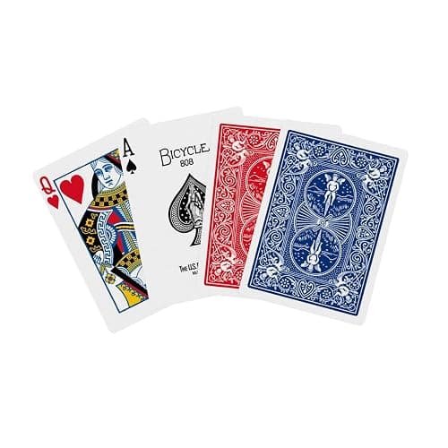 Bicycle Playing Cards 2 Pack Standard Poker Size Red and Blue | Air-cushion finish, Over 130 years trusted, 52 cards plus 2 Jokers per deck, Great for poker and rummy thumbnail 6
