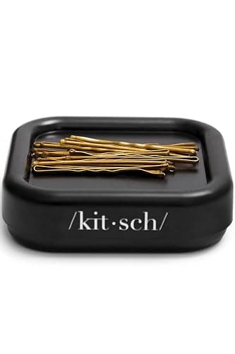 Kitsch Magnetic Bobby Pin Holder - Cute Stuff, Strong Magnetic Pin Holder for Desk & Vanity, Securely Holds Metal Hair Clips, Bobby Pins & Paper Clip | Ideal Gifts for Women - Black, 1 Pc thumbnail 8