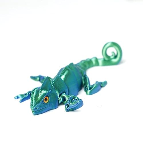 3D Printed Lizard Model with Eyes,Flexible Animals Toy Statue,Movable Joints,Home Office Decor,Interesting Toys,Festival Gifts toco,Fidget Toys, Executive Desk Animals Toy (GB) thumbnail 7