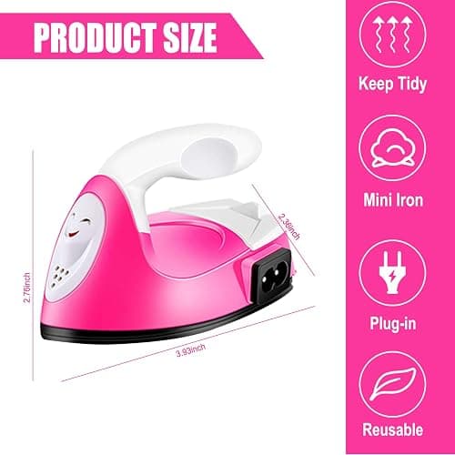 Mini Craft Iron Mini Iron Press,Mini Heat Press Machine for T Shirts Shoes and Hats Small Heat Transfer Vinyl Projects,Portable Travel Irons Mini Heat Press Crafting Craft Clothes thumbnail 3