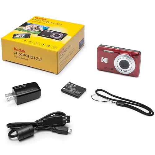 Kodak PIXPRO FZ55 Digital Camera, Red Bundle with Lexar 32GB High-Performance 800x UHS-I SDHC Memory Card + Deco Photo Point and Shoot Field Bag Camera Case thumbnail 7