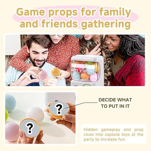 Home Gachapon Machine Party Toys Anniversary Gifts Novelty Toys Christmas Toys Couple Gifts Send to Others(Contains 21 blank capsules) thumbnail 8