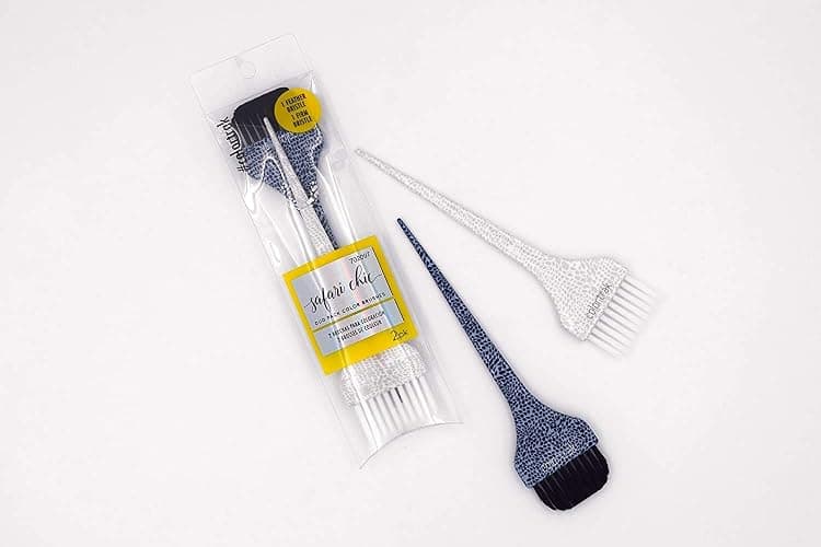 Colortrak Safari Chic Color Brushes, Prints, Perfect for Multiple Colors, Highlights, or Lowlights, 1 Firm Bristle and 1 Ultra Soft Feather Brush, Reusable and Easily Washable, 2 Brushes thumbnail 9