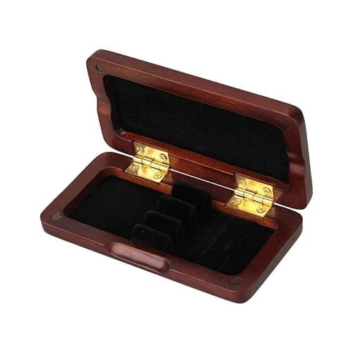 TUOREN Oboe Reed Case Wooden Maroon Oboe Reeds Box Holder for 3pcs Reeds Protector Storage Box thumbnail 3
