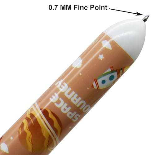 Maydahui 12 PCS Planet 10 in 1 Shuttle Pens Retractable Outer Space Multicolor Ballpoint Pen 10 Ink Colors Cartoon Galaxy Star for Spaceman Astronaut Astrophile School Party Office thumbnail 4