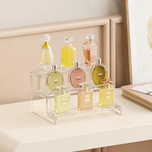 Lifewit 3-stufiger Klarer Display Ständer, 22,8 x 15,7 x 13 cm Kunststoff Schminktisch Organizer, Gestufter Präsentationsstand für Make-up/Figuren/Cupcake/Nagellack, Dekorieren Riser Display Regal thumbnail 2