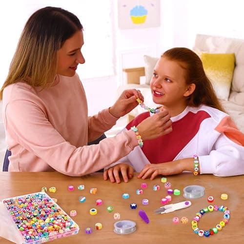 JOICEE 480PCS Fruit Flower Polymer Clay Beads, 24 Style Cute Heart Mushroom Clay Beads Charms for Jewelry Necklace Earring Making, DIY Bracelet Making Kit Accessories for Women Girls thumbnail 6