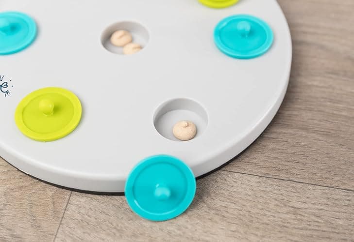 TRIXIE Rabbit Snack Board – Interactive Bunny Puzzle Toy with 7 Compartments for Mental Stimulation – Enrichment Toy for Rabbits, Ferrets, Chinchillas & More – Multicolor, 8.25 x 8.25 x 1.5 in thumbnail 5