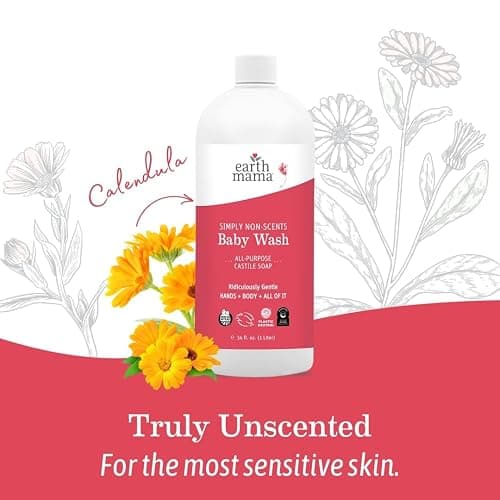 Earth Mama Simply Non-Scents Baby Wash - Foaming Hand Soap & Body Wash for Sensitive Skin - 34 fl oz - Infant Essentials - Fragrance-Free thumbnail 7