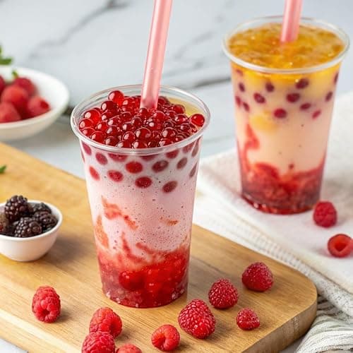 Tea Zone [7 Pounds] Raspberry Popping Pearls for Boba Tea Beverages, Sweets, Ice Cream Topping | B2063 thumbnail 3