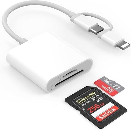 Lettore Schede SD per iPhone/iPad/Fotocamera, Adattatore Scheda SD per iPhone, Adattatore SD per iPhone, Adattatore Macchina Fotografica iPhone, SD Card Reader for iPhone Lettore Schede USB C - Image 1