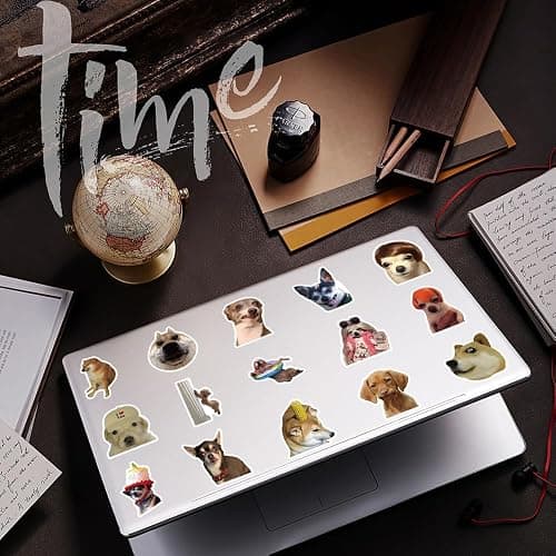 106 Pcs Funny Dog Stickers Cute Dogs Meme Sticker for Adults Teens Funny Animals Vinyl Waterproof Stickes for Water Bottles Laptops Phone Luggage Guitar thumbnail 7