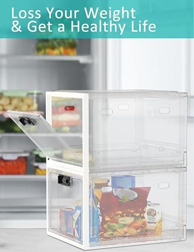 Large Medicine Lock Box for Safe Medication, Lockable Storage Box for Fridge/Snacks Food, Phone Lock Boxes with Combination Code for Home/Dorms/Office Storage Lockers thumbnail 3