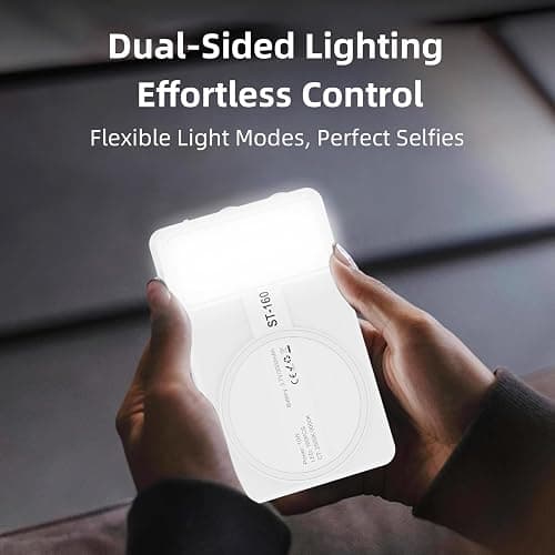 JatureClets Magnetic Phone Light - 3 Color Temperature, 160 LED Selfie Light with Clip for Phone, Camera, Laptop, iPad, 3000mAh Portable Video Light for Tattoo/TikTok/Vlog/Zoom Calls/Makeup (White) thumbnail 5