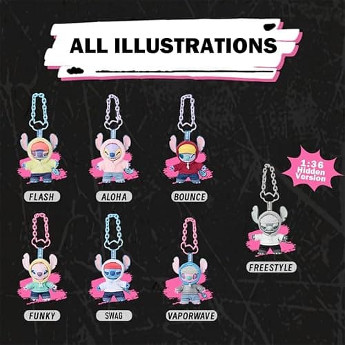 MINISO Disney Stitch GenZ Street Collection Vinyl Plush Pendant Surprise Box Figure Model Random Design Blind Box Toy Collectible Toy for Home Decor Birthday Gifts (Random One Figure) thumbnail 4