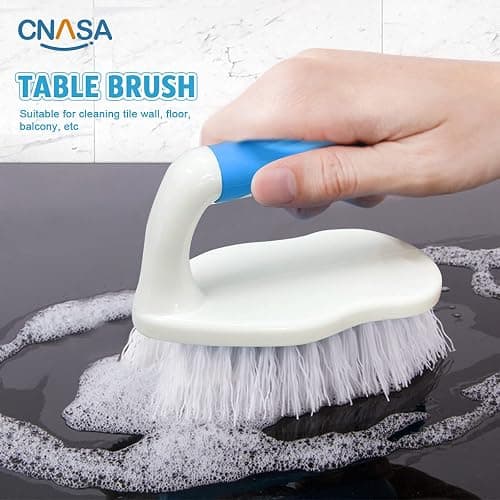 6 Pack Household Deep Cleaning Set - Kitchen, Bathroom & Floor Cleaning Brushes, Includes Scrub, Dish, Bottle, Grout, Crevice & Shoe Brushes thumbnail 4