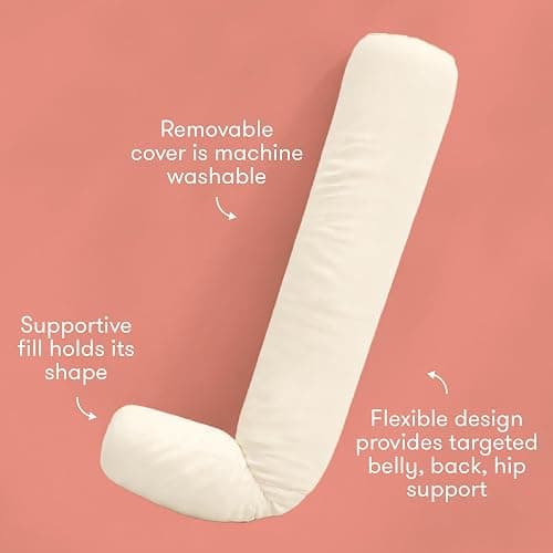 Frida Mom Compact Support 4-in-1 Pregnancy Pillow, Cooling Pregnancy Pillow, Twist & Bends into 4 Shapes for Comfort & Full Body Support, Compact Storage, Easy to Clean, Breathable, Storage Bag, Ivory thumbnail 5