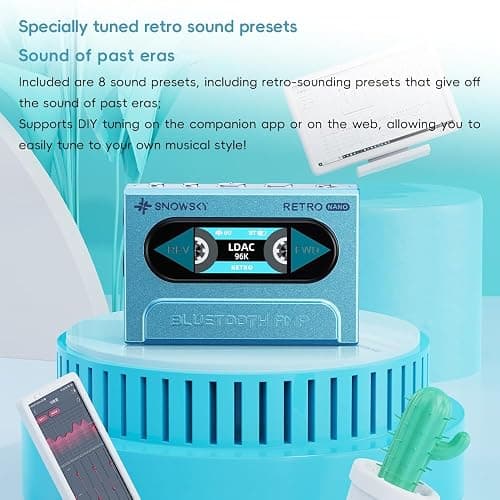 FiiO/Snowsky Retro Nano Bluetooth USB DAC AMP with LDAC, aptX Adaptive, aptX LL (3.5mm Unbalanced & 4.4mm Balanced Output) (White) thumbnail 8