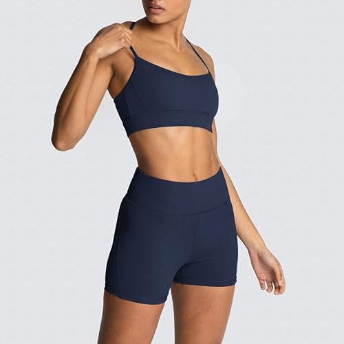 IMEKIS Women's Workout Sets 2 Piece Yoga Outfit High Waisted Biker Shorts Leggings Sports Bra Gym Fitness Clothes Tracksuit thumbnail 5
