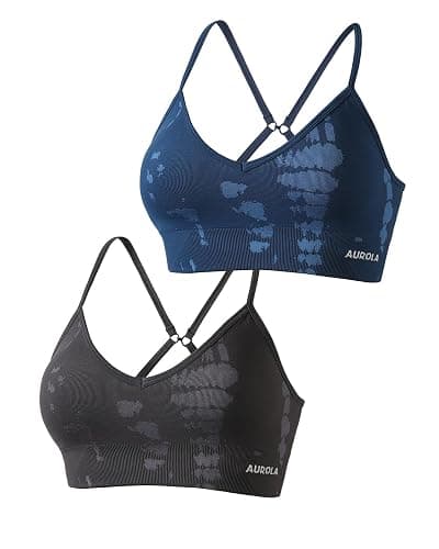 AUROLA Serpent Seamless Sports Bras for Women,Backless Padded Strappy Workout Gym Yoga Crop Tops - Image 1
