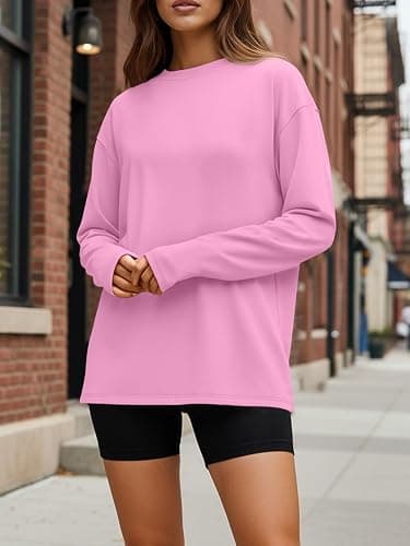 Trendy Queen Womens Oversized Long Sleeve T Shirts 2026 Basic Crewneck Tee Fall Tops Casual Workout Y2K Clothes thumbnail 2
