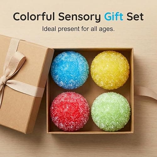 Crunchy Squishy Stress Ball, New Ice Squishies Skin Fidget Sensory Squeeze Ball, Slow Rising Squishies Satisfying Squishy Relaxing Fidget，Blue thumbnail 7