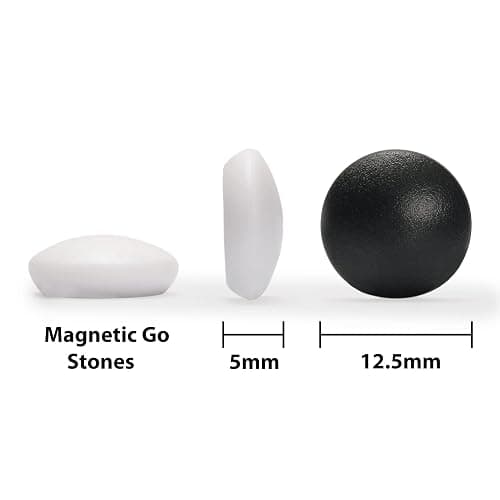 YMI Magnetic Travel Go Game Set, 11-Inch Compact 19x19 Board, 361 Stones | 19x19 magnetic Go set, 11 x 11 x 0.6 in folding board, 361 magnetic stones, 2 bowls, weighs 1.72 lbs. thumbnail 5