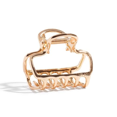 Kitsch Open Shape Metal Hair Clips for Women - Durable & Elegant Metal Claw Clips | Strong Hold for Updo and Half Up Styles | Ideal Gifts for Women - Gold, 1pc thumbnail 3