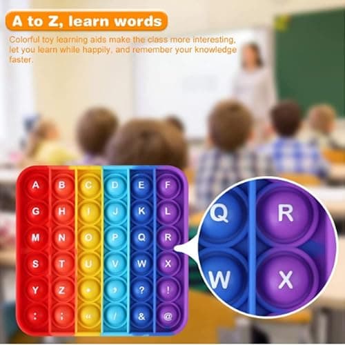 AK-SHIP 2 in 1 Fidget Toys, ABC Learning and Educational Toys, Poppers Fidget Toys,AK-SHIP Stress Relief, Autism Sensory Toys [26 Letters on One Side | Numbers 1-30 on The Other Side] (1 Pack) thumbnail 6