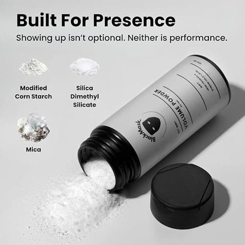 BlackMask Texture Powder for Men, Easy to Apply - Instantly Adds Texture & Volume, All-Natural Ingredients, Strong Hold, Hair Powder for Men thumbnail 5